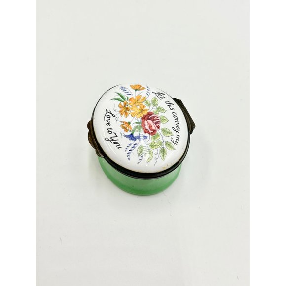 Made in England Crummles & Co Trinket Box Floral Let This Convey My Love To You - Picture 6 of 11